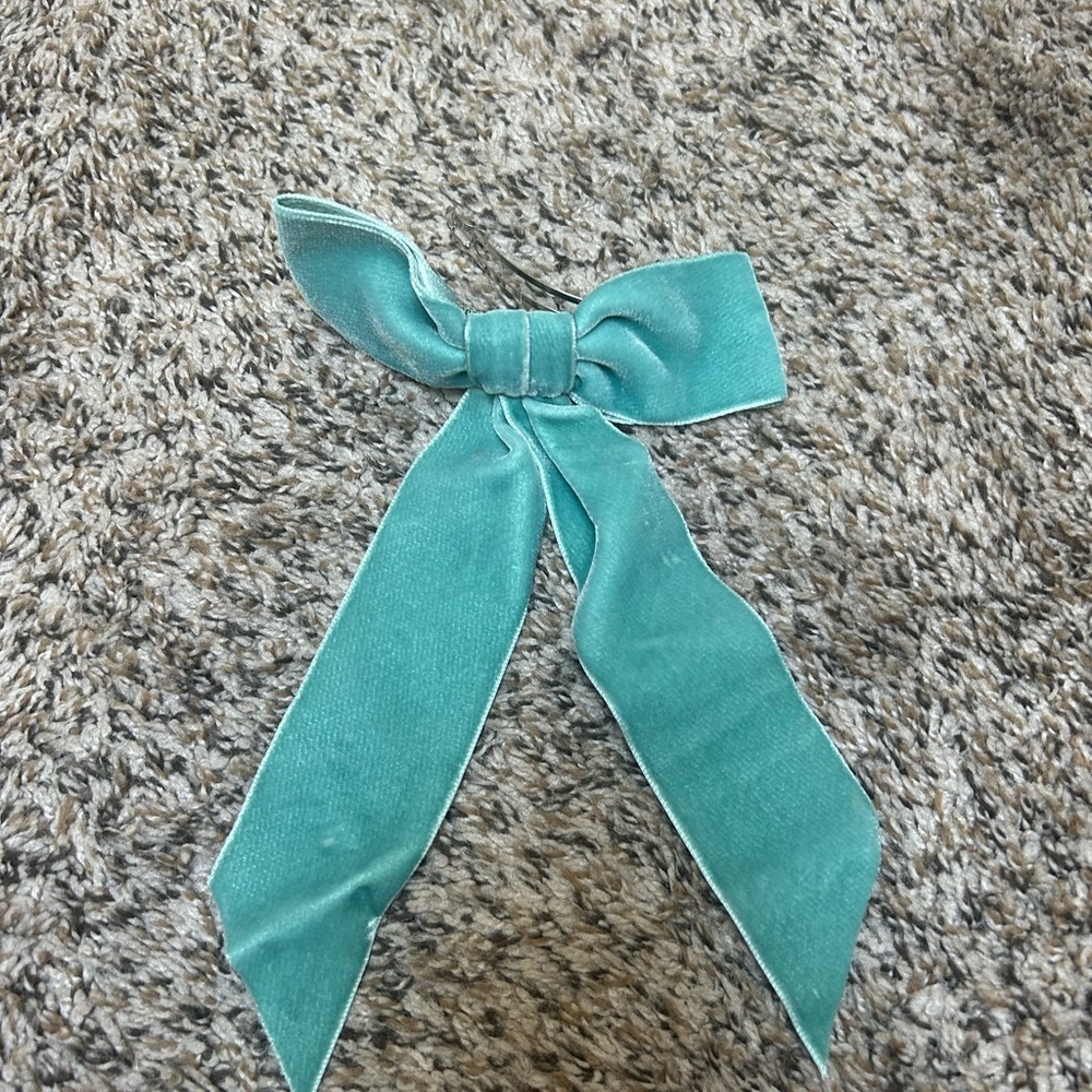 Jennifer Behr Turquoise Bow Hair Clip